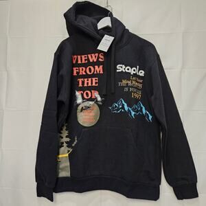 Staple Embroidered Pullover Sweatshirt Hoodie Size Large